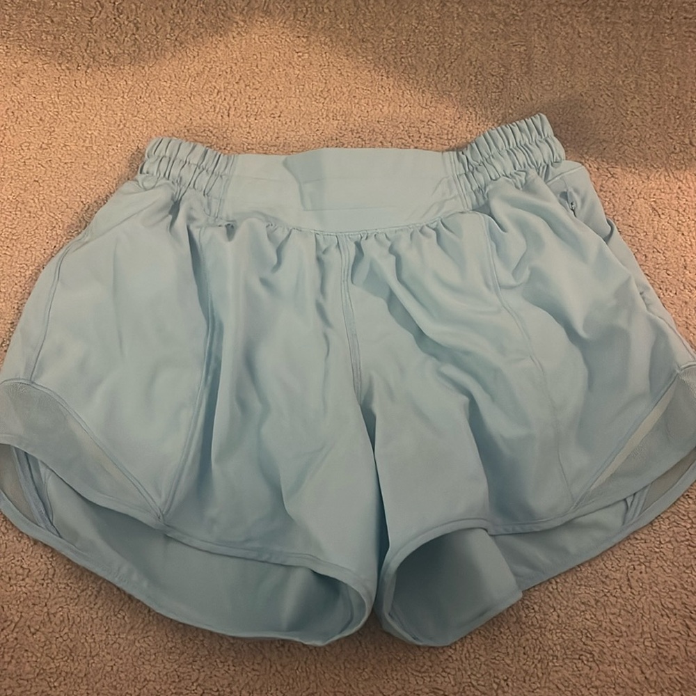 light blue lululemon hotty hot shorts